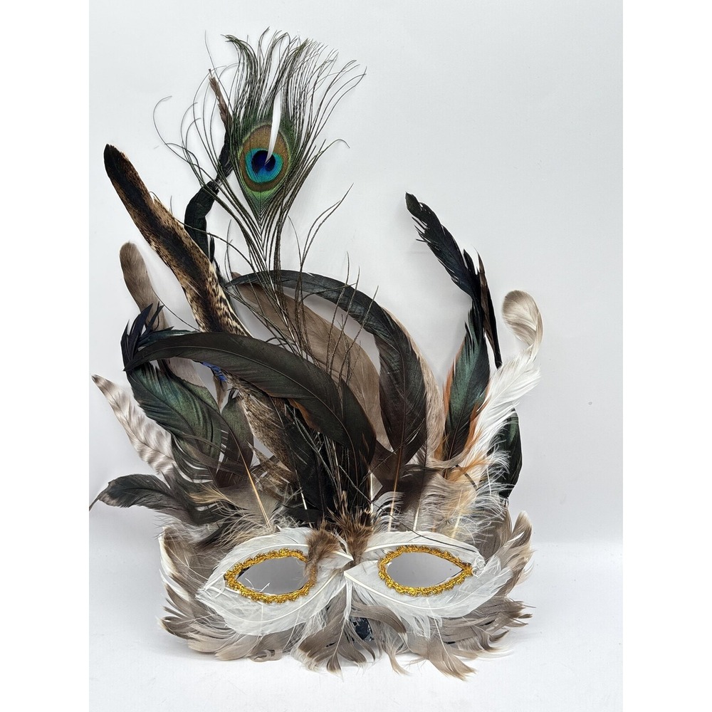Peacock Feather Masquerade Eyemask Adult One Size Multi-Color Costume Party